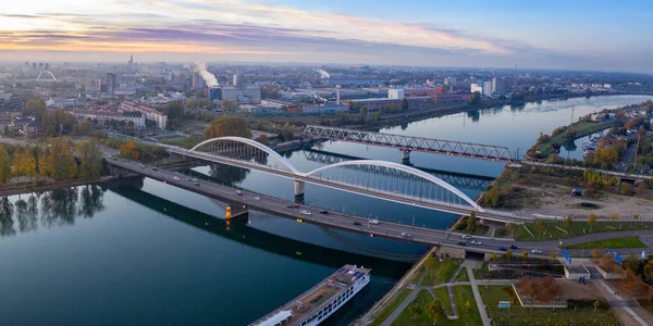 Brücken Brücke Über Den Rhein Zwischen Kehl Und Straßburg Deutschland — Stockfoto