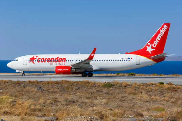 Heraklion Grécia Setembro 2018 Corendon Airlines Boeing 737 800 Avião — Fotografia de Stock