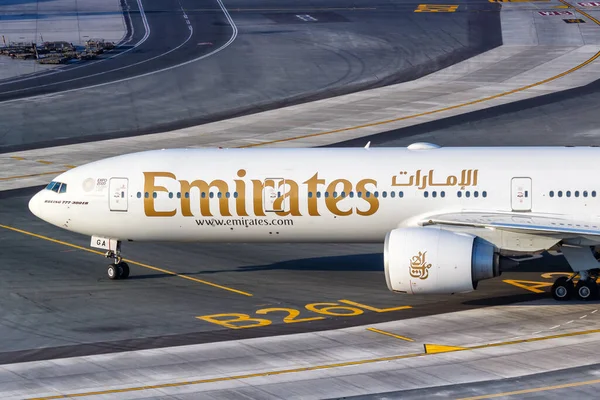 Dubai Emirados Árabes Unidos Maio 2021 Avião Emirates Boeing 777 — Fotografia de Stock