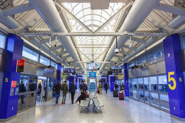 Nueva York Estados Unidos Febrero 2020 Airtrain Station Aeropuerto Jfk — Foto de Stock