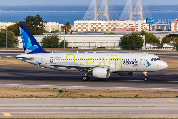 Lissabon Portugal September 2021 Azores Airlines Airbus A320 Flugzeug Auf — Stockfoto