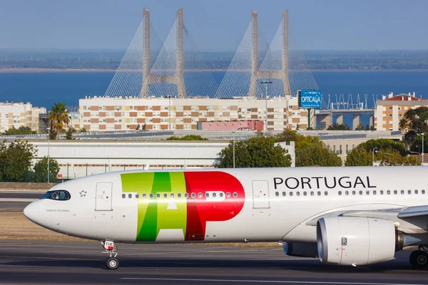 Lisboa Portugal Setembro 2021 Avião Airbus A330 900Neo Tap Air — Fotografia de Stock