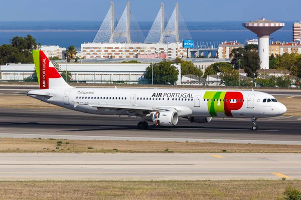 Lisbona Portogallo Settembre 2021 Tap Air Portugal Airbus A321 Aereo — Foto Stock