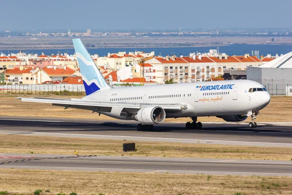 Lissabon Portugal September 2021 Euroatlantic Airways Boeing 767 300Er Flugzeug — Stockfoto