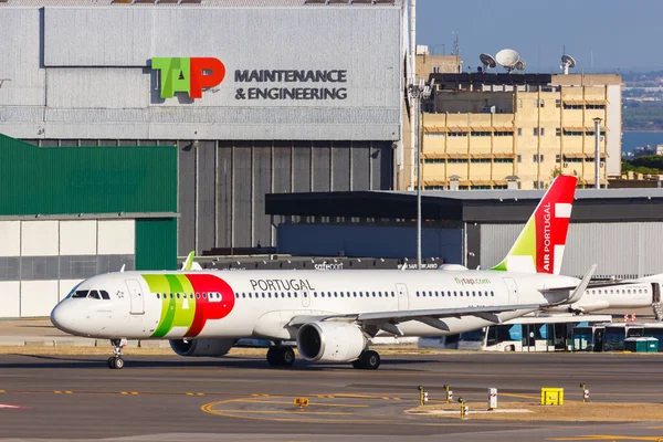 Λισαβόνα Πορτογαλία Σεπτεμβρίου 2021 Tap Air Portugal Αεροπλάνο Airbus A321Neo — Φωτογραφία Αρχείου