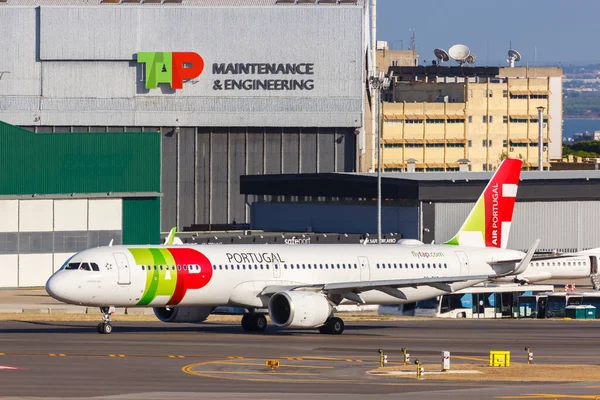 Lisbonne Portugal Septembre 2021 Tap Air Portugal Avion Airbus A321Neo — Photo