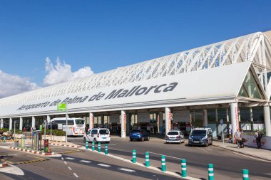 Palma de Mallorca, İspanya - 25 Ekim 2021 Palma de Mallorca Terminali (PMI) İspanya.