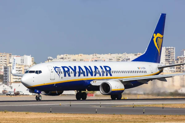 Faro Portogallo Settembre 2021 Ryanair Boeing 737 800 Aereo All — Foto Stock