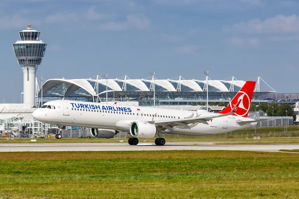 München Deutschland September 2021 Turkish Airlines Airbus A321Neo Flugzeug Auf — Stockfoto