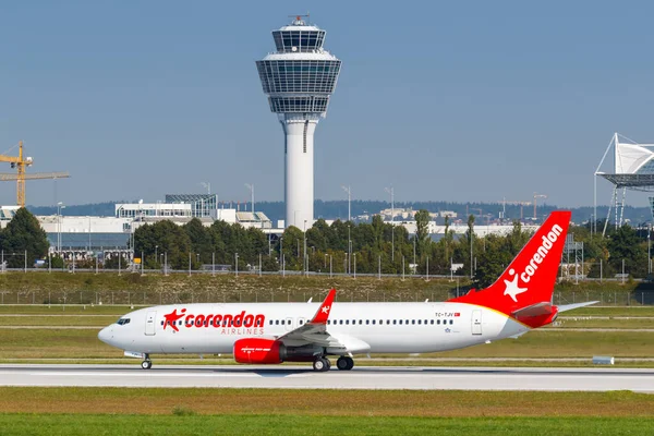 München Tyskland September 2021 Corendon Airlines Boeing 737 800 Flygplan — Stockfoto