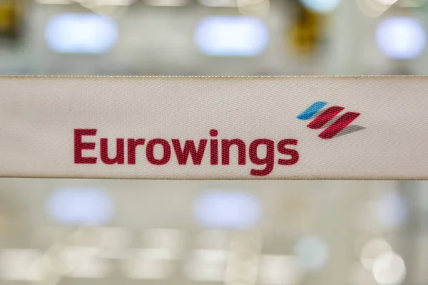 Palma Mallorca Spain October 2021 Eurowings Barrier Tape Palma Mallorca — 스톡 사진