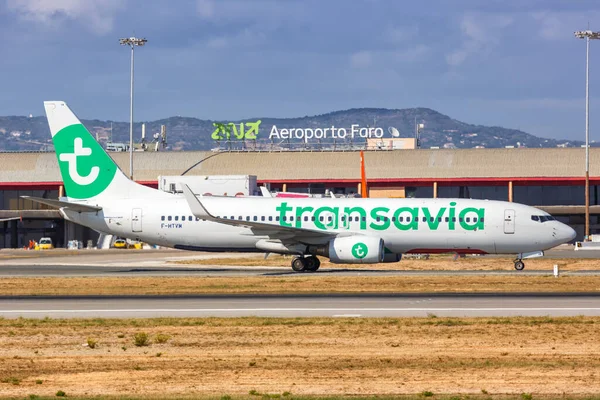 Faro Portogallo Settembre 2021 Transavia Boeing 737 800 Aereo All — Foto Stock