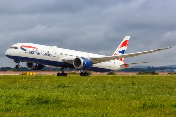 Stuttgart Alemania Septiembre 2021 British Airways Boeing 787 Dreamliner Avión —  Fotos de Stock