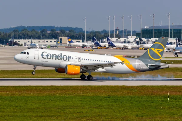 Munich Germany September 2021 Condor Airbus A320 Airplane Munich Airport — Stock Photo, Image