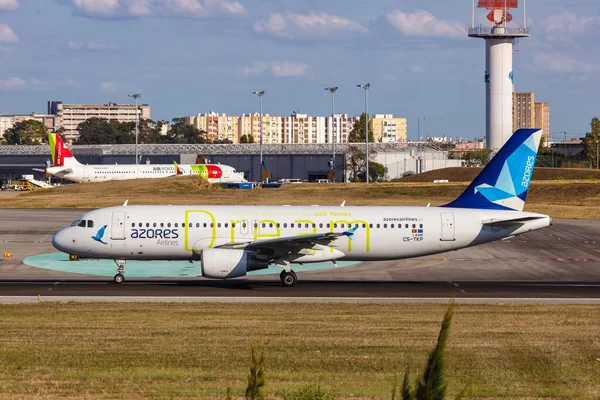 Lissabon Portugal September 2021 Azores Airlines Airbus A320 Flugzeug Auf — Stockfoto
