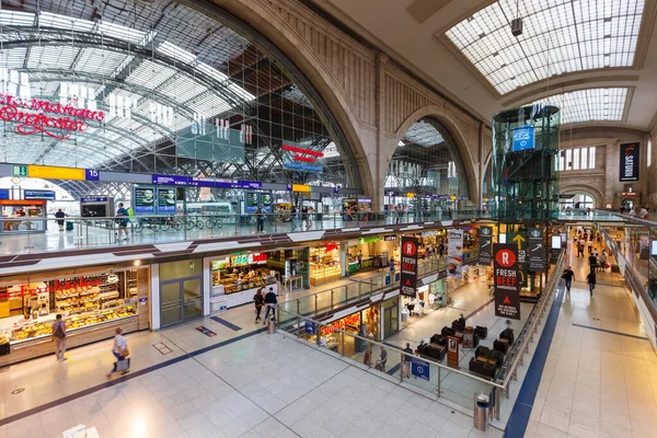 Lipsko Německo Srpna 2020 Lipsko Hlavní Nádraží Hauptbahnhof Hbf Deutsche — Stock fotografie