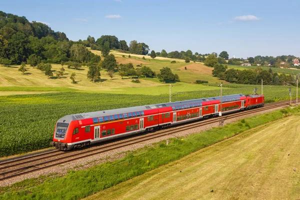 Uhingen Deutschland Juli 2021 Regionalzug Der Bwegt Der Regio Deutsche — Stockfoto