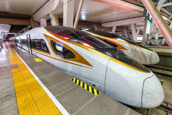 Pékin Chine Septembre 2019 Train Grande Vitesse Type Fuxing Gare — Photo