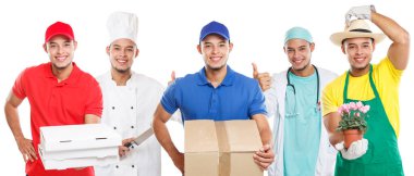 Meslek mesleği eğitim mesleği. Meslek doktoru. Gençlerden oluşan bir aşçı grubu.