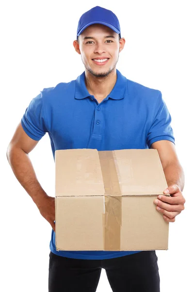 Parcel Delivery Service Box Package Order Delivering Job Education Young — Stock Photo, Image