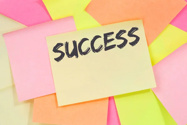 Succes Succesvolle Carrière Business Concept Leiderschap Nota Papier Notepaper — Stockfoto