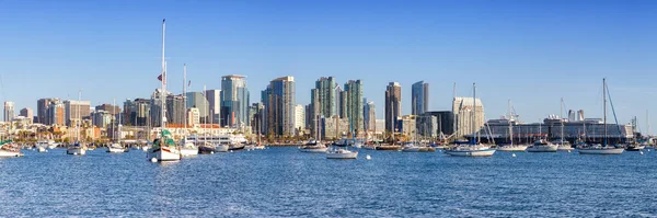 San Diego Skyline California Downstream Panorama Banner City Sea Creasers — 스톡 사진