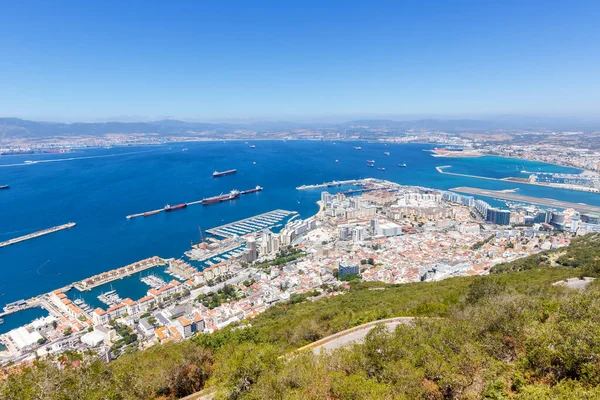 Puerto Gibraltar Mar Mediterráneo Barcos Hito Viaje Ciudad Viajero Visión — Foto de Stock