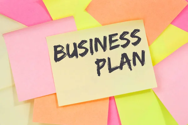 Business Plan Analyse Strategie Succes Bedrijf Notitie Papier Briefpapier — Stockfoto