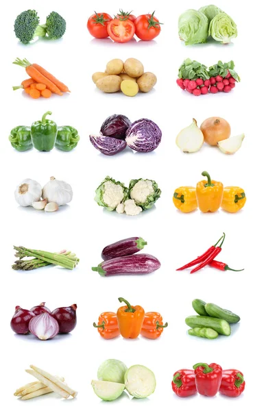 Collection Vegetables Carrots Tomatoes Onions Potatoes Bell Pepper Lettuce Vegetable — Stock Photo, Image