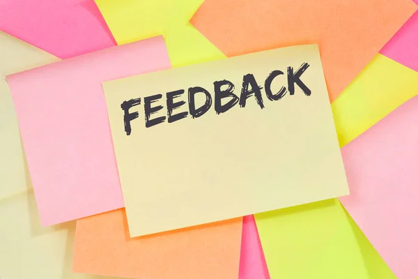 Feedback Contatto Servizio Clienti Sondaggio Opinione Business Concept Note Paper — Foto Stock