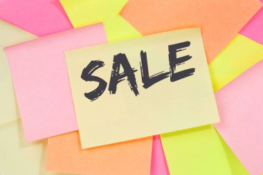 İndirimli alışveriş özel teklif iş konsepti kağıt not kağıdı