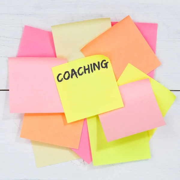 Coaching Mentoring Formação Formação Oficina Aprendizagem Seminário Conceito Negócios Nota — Fotografia de Stock