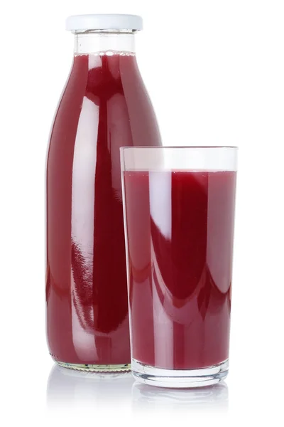 Färsk Bär Smoothie Fruktjuice Dricka Vilda Bär Flaska Och Glas — Stockfoto