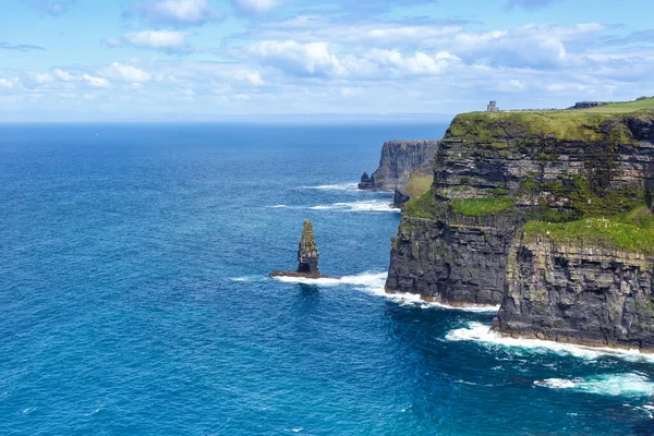 Irsko Cliffs Moher Cestování Cestování Copyspace Kopírovat Prostor Atlantský Oceán — Stock fotografie