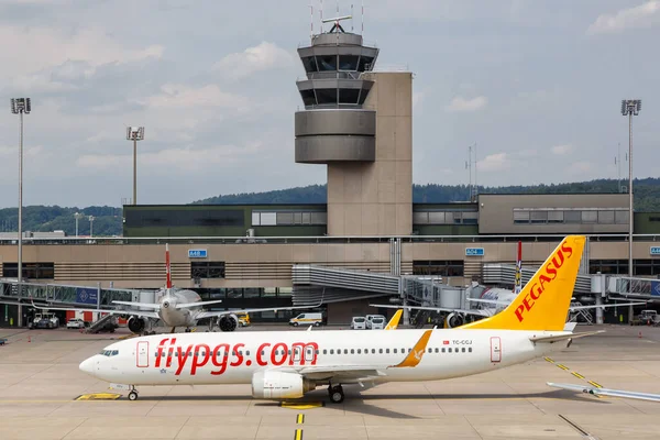 Zürich Zwitserland Juli 2020 Pegasus Airlines Boeing 737 800 Vliegtuig — Stockfoto