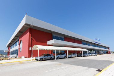Zakynthos, Yunanistan - Yunanistan 'daki Zakynthos Havaalanı' nın 21 Eylül 2020 Terminal Binası.