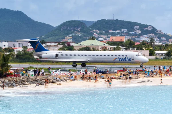 Sint Maarten Netherlands Antilles September 2016 Insel Air Mcdonnell Douglas — 스톡 사진