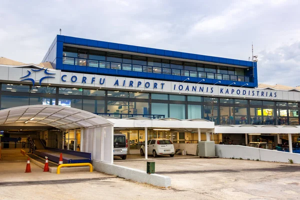 Corfù Grecia Settembre 2020 Terminal Dell Aeroporto Corfù Grecia — Foto Stock