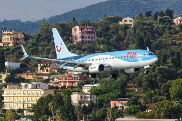 Corfu Greece September 2020 Tui Boeing 737 800 Airplane Corfu — Stock Photo, Image
