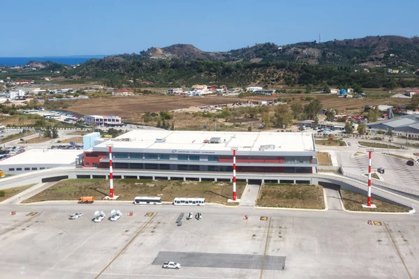 Zakynthos Greece September 2020 Terminal Building Aerial Photo Zakynthos Airport — Stock Photo, Image