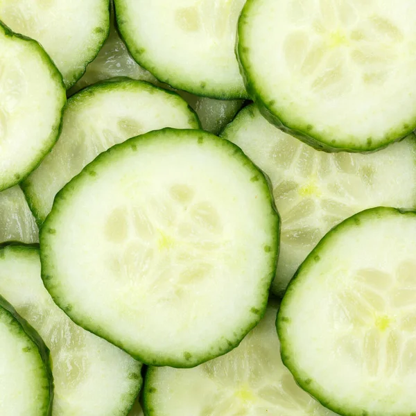 Komkommer Komkommers Achtergrond Groente Groenten Van Boven Vierkant Vers — Stockfoto