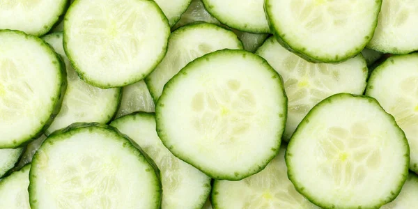 Komkommer Komkommers Achtergrond Groente Groenten Van Boven Panorama Vers — Stockfoto