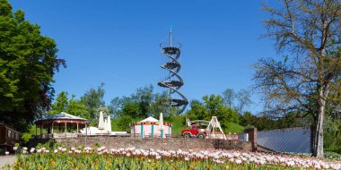 Killesberg Park Bahçesi 'ndeki kule Stuttgart, Almanya