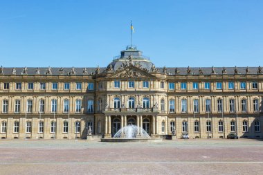 Yeni Castle Neues Schloss Stuttgart mimarisi Almanya 'da şehir seyahati
