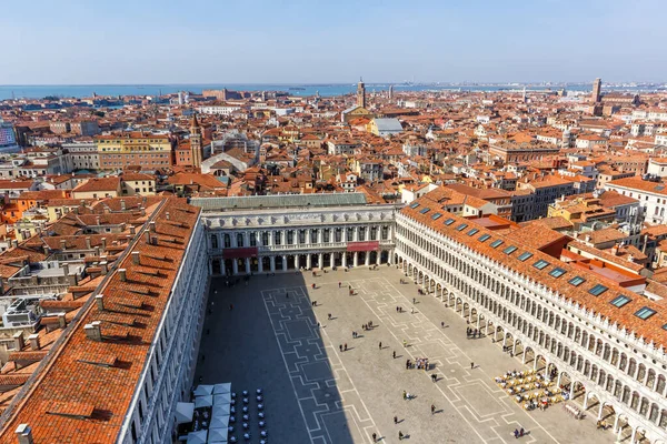 Venice Piazza San Marco Náměstí Výše Uvedeného Přehledu Cestování Dovolená — Stock fotografie