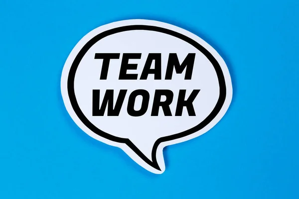 Teamwork Team Speech Bubble Communication Concept Talking Saying Talk Say — Stock Photo, Image