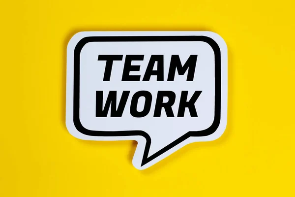 Teamwork Team Speech Bubble Communication Concept Talking Saying Talk Say — Stock Photo, Image