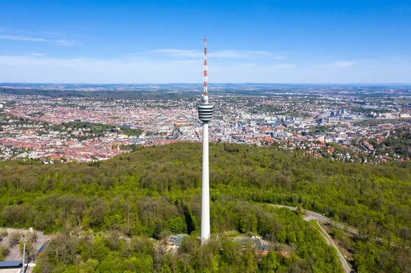 Stuttgart Tower Skyline Повітряний Вид Міська Архітектура Подорожі Німеччині — стокове фото