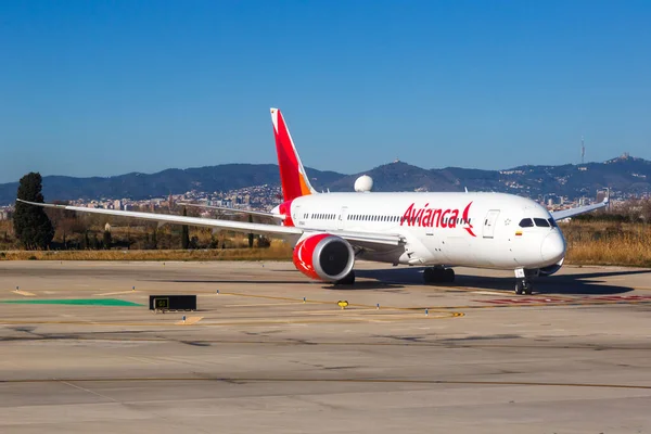 Barcellona Spagna Febbraio 2022 Avianca Boeing 787 Aereo Dreamliner All — Foto Stock