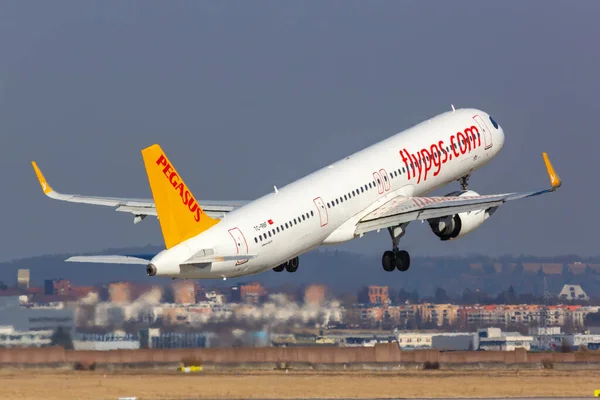 Stuttgart Alemanha Março 2022 Avião Pegasus Airbus A321Neo Aeroporto Stuttgart — Fotografia de Stock